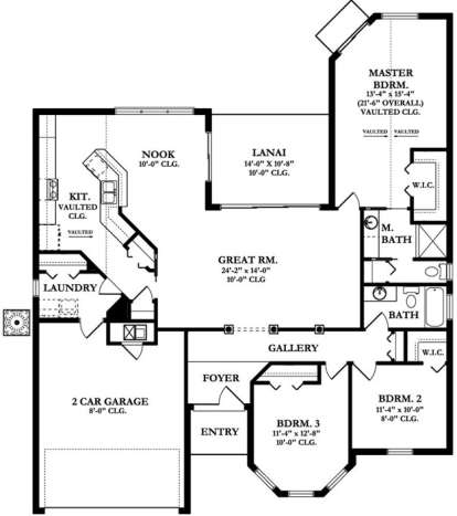 Floorplan1 for House Plan #3978-00029