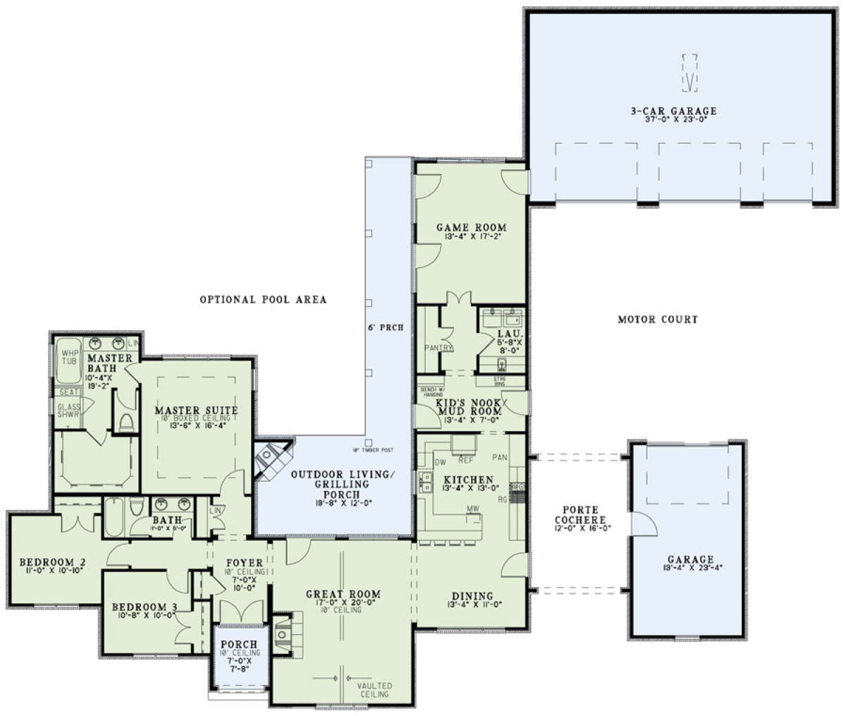 Floorplan 1 for House Plan #110-01007