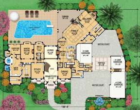 Floorplan 1 for House Plan #5445-00230