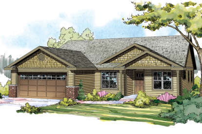 Craftsman House Plan #035-00640 Elevation Photo