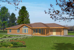 Ranch House Plan #039-00334 Elevation Photo