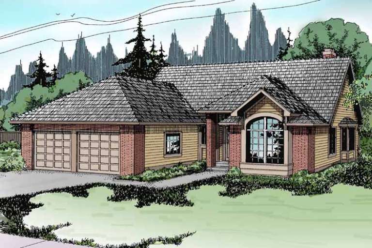 Ranch House Plan #035-00646 Elevation Photo