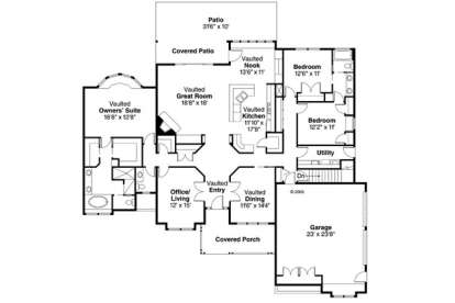 Floorplan 1 for House Plan #035-00648