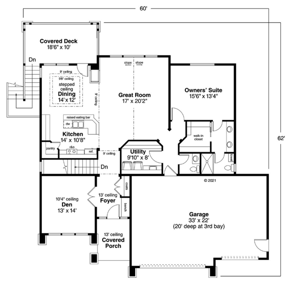 Main Floor for House Plan #035-00652
