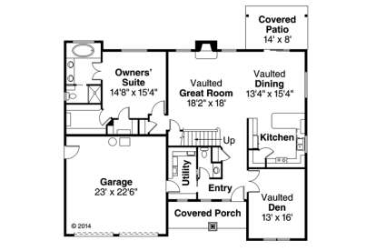 Floorplan 1 for House Plan #035-00655