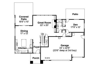 Floorplan 1 for House Plan #035-00657