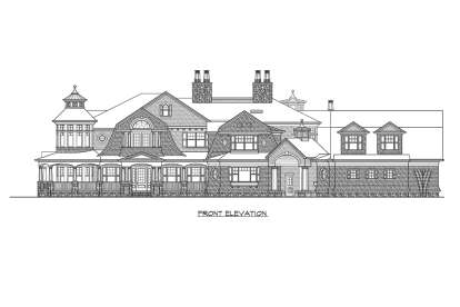 Luxury House Plan #341-00303 Elevation Photo