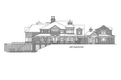 Luxury House Plan #341-00303 Elevation Photo