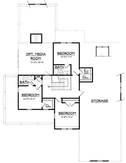 Floorplan 2 for House Plan #3418-00001