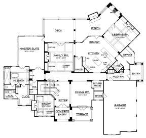 Floorplan 1 for House Plan #3418-00002