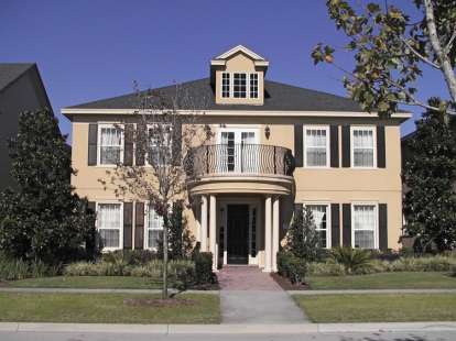 Colonial House Plan #028-00016 Elevation Photo