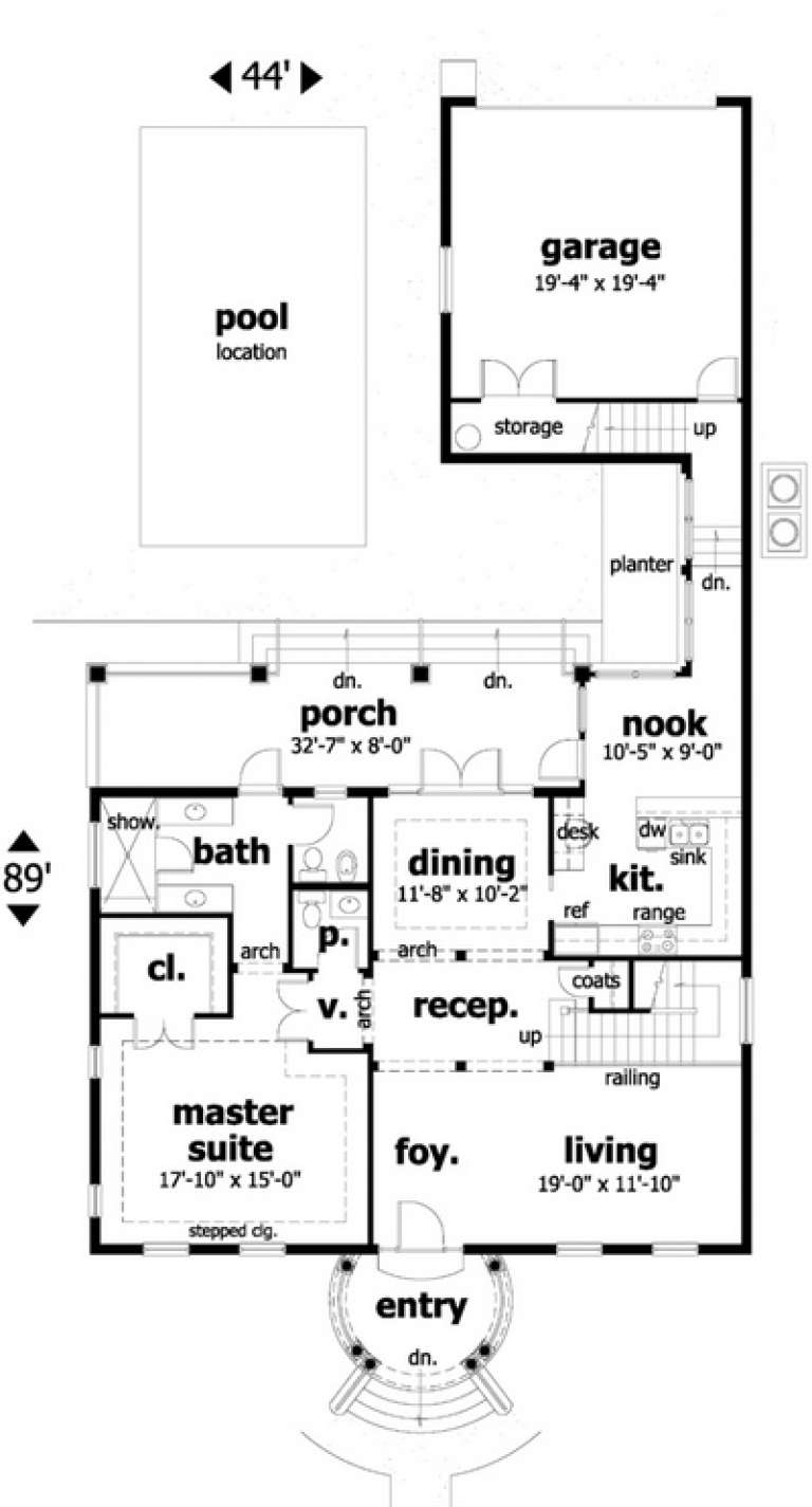 House Plan House Plan #167 Drawing 1
