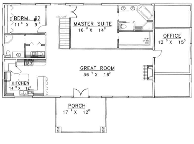 House Plan House Plan #1670 Drawing 2