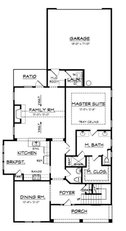 Floorplan 1 for House Plan #3418-00003