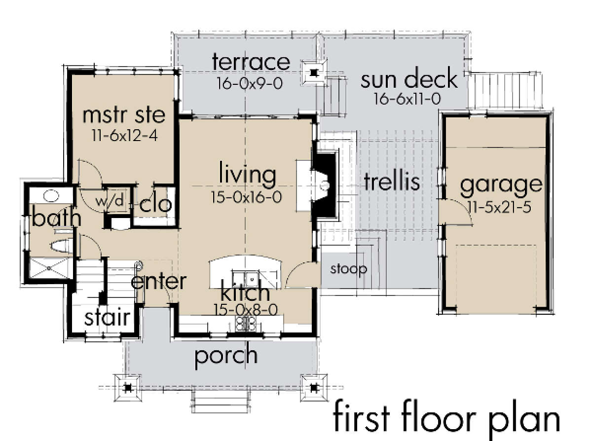 Floorplan 1 for House Plan #9401-00089