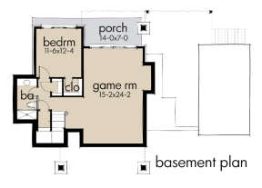 Basement Floor Plan for House Plan #9401-00089