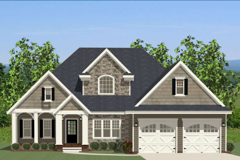 Craftsman House Plan #6849-00001 Elevation Photo