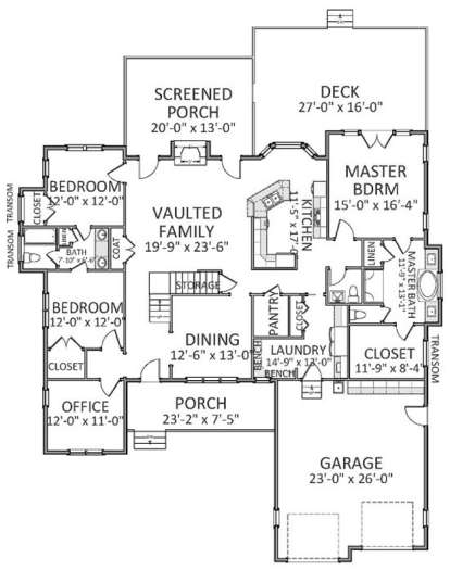 Floorplan 1 for House Plan #6849-00002