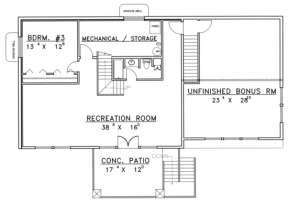 First Floor for House Plan #039-00336