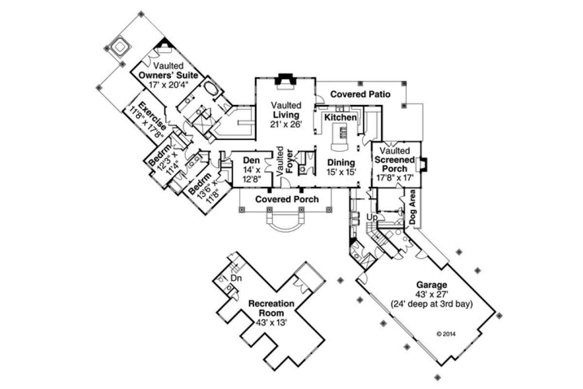 Floorplan 1 for House Plan #035-00659