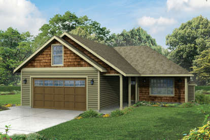 Ranch House Plan #035-00661 Elevation Photo