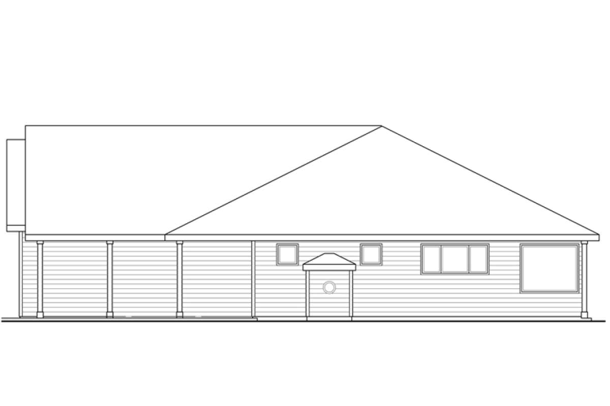 Ranch House Plan #035-00661 Elevation Photo