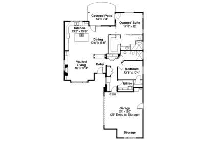 Floorplan 1 for House Plan #035-00663