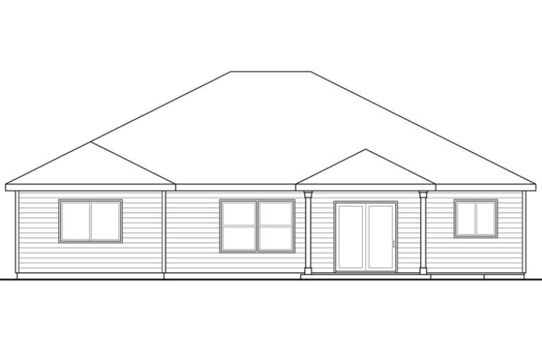 Ranch House Plan #035-00665 Elevation Photo