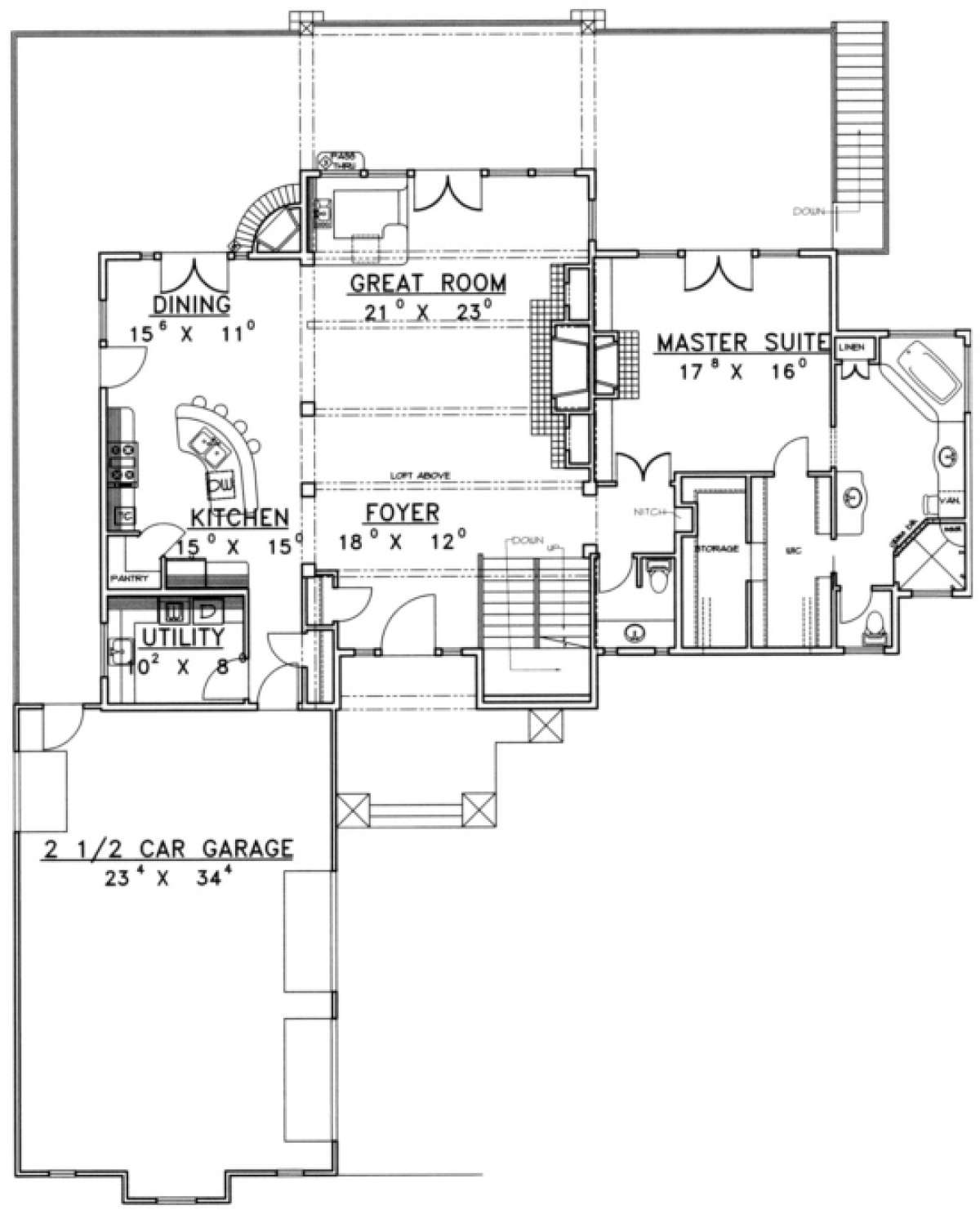 Main Floor for House Plan #039-00337