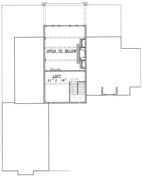 Loft Floor for House Plan #039-00337