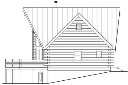 Log House Plan #035-00668 Elevation Photo