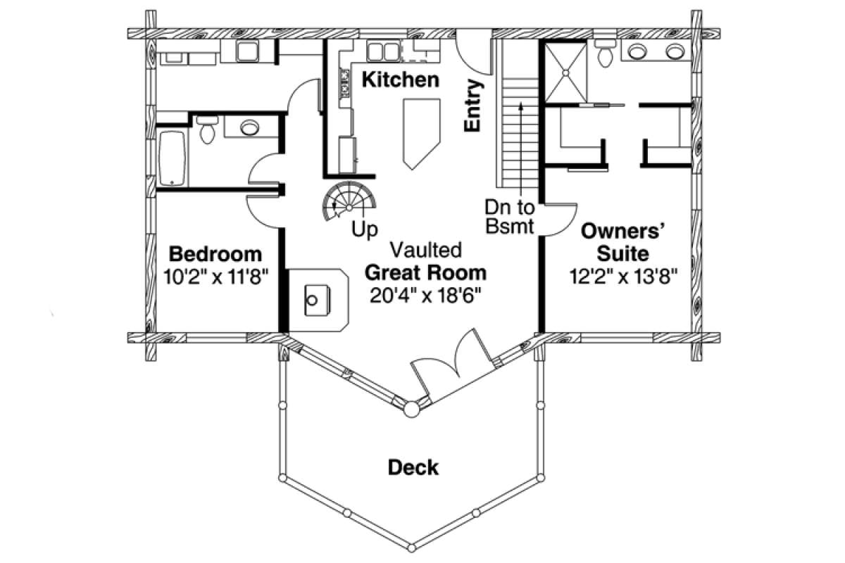 Floorplan 1 for House Plan #035-00668