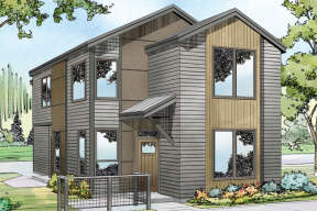 Modern House Plan #035-00669 Elevation Photo
