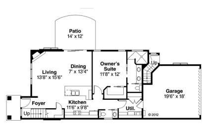 Floorplan 1 for House Plan #035-00670