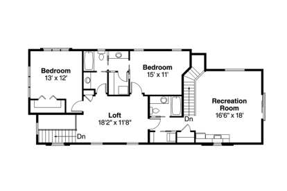 Floorplan 2 for House Plan #035-00670