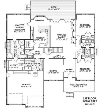 Floorplan 1 for House Plan #6849-00012