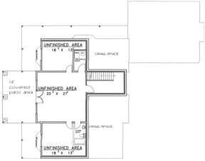 Basement Floor for House Plan #039-00338