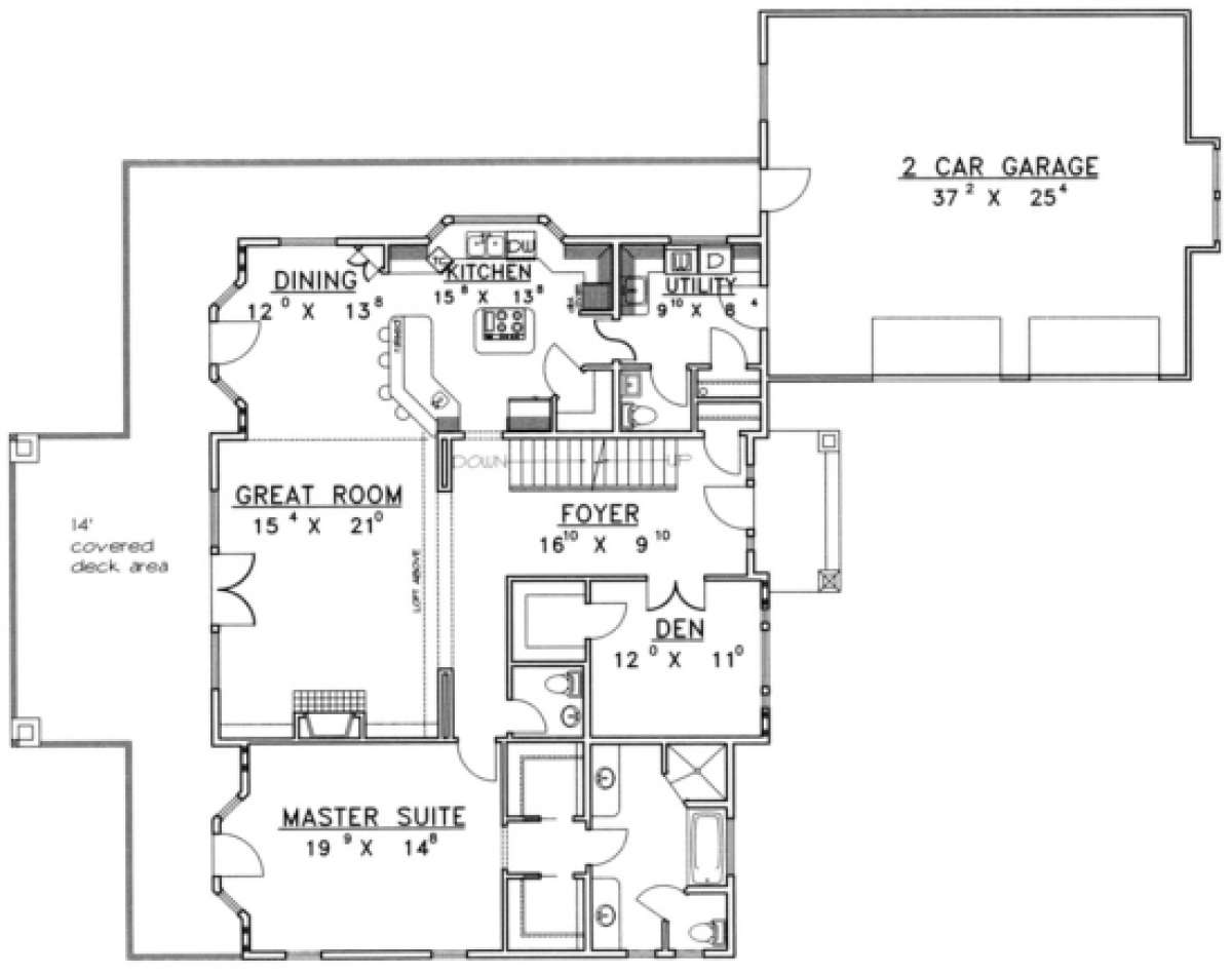 First Floor for House Plan #039-00338