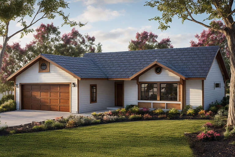 House Plan House Plan #16730 Angled Front Elevation