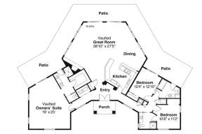 Floorplan 1 for House Plan #035-00674