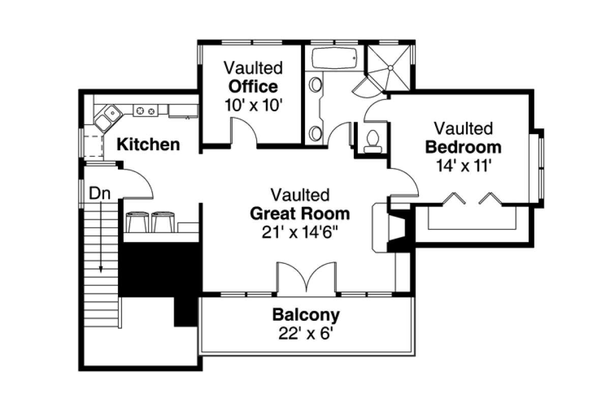 Floorplan 2 for House Plan #035-00677
