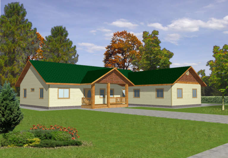 Traditional House Plan #039-00339 Elevation Photo