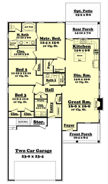 Main Floor for House Plan #041-00094