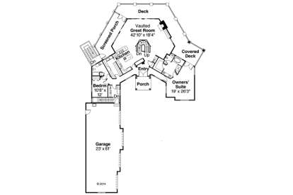 Floorplan 1 for House Plan #035-00686