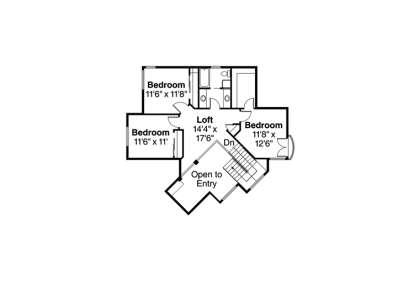 Floorplan 2 for House Plan #035-00687