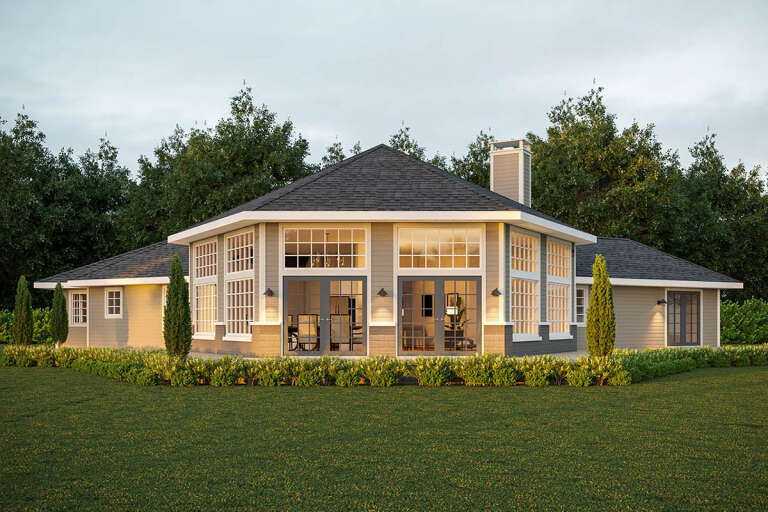 House Plan House Plan #16749 Rear Elevation