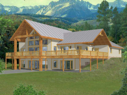 Vacation House Plan #039-00340 Elevation Photo