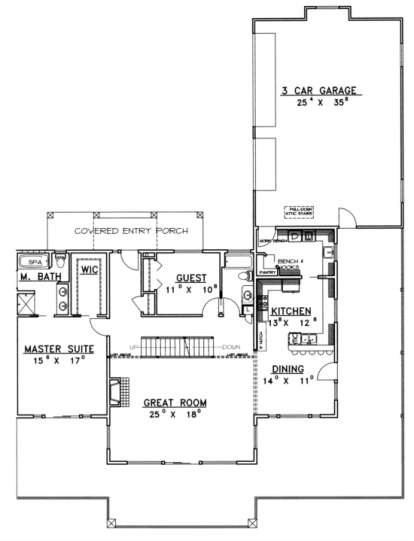 Main Floor for House Plan #039-00340