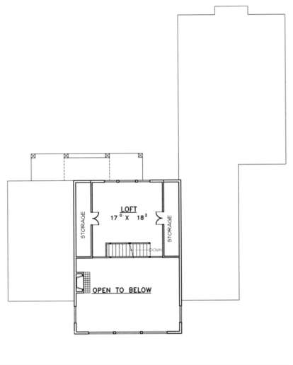 Loft Floor for House Plan #039-00340