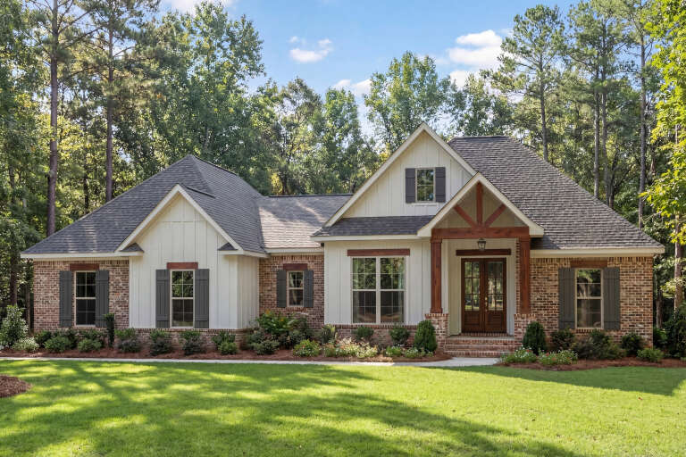 House Plan House Plan #16751 Angled Front Elevation 